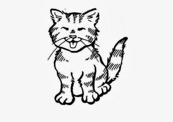 Добрая кошка рисунок
