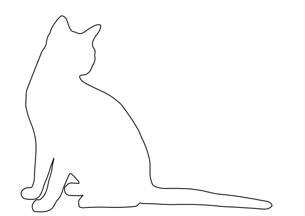 Силуэты кошек для вырезания трафарета