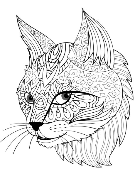 Кошки. Раскраска