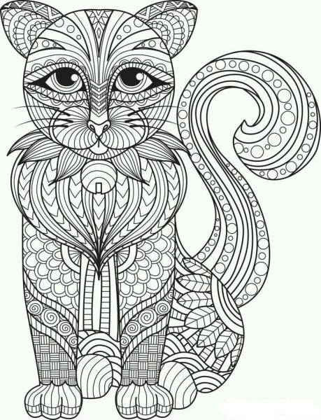 Кошки. Раскраска