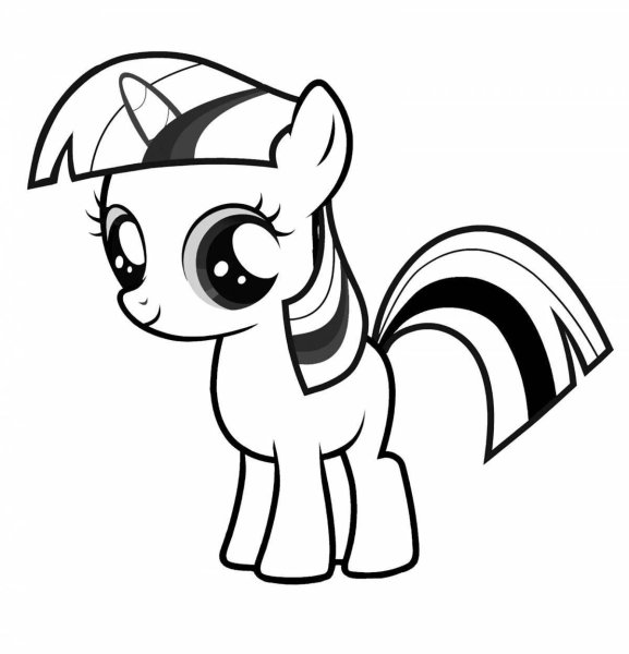 Раскраски my little Pony Искорка