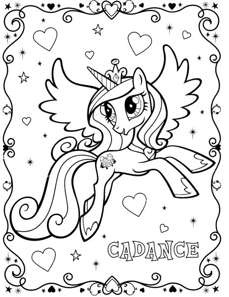 Раскраски my little Pony Каденс