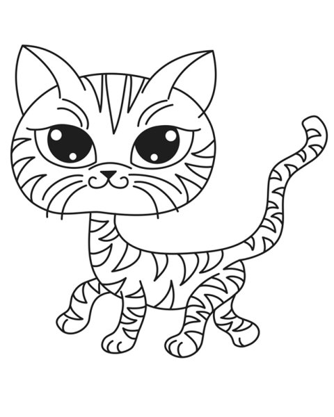 Раскраска. Котики