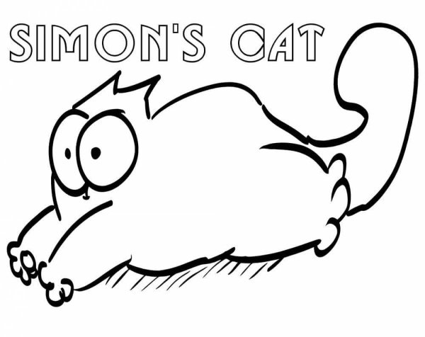 Раскраска Simons Cat