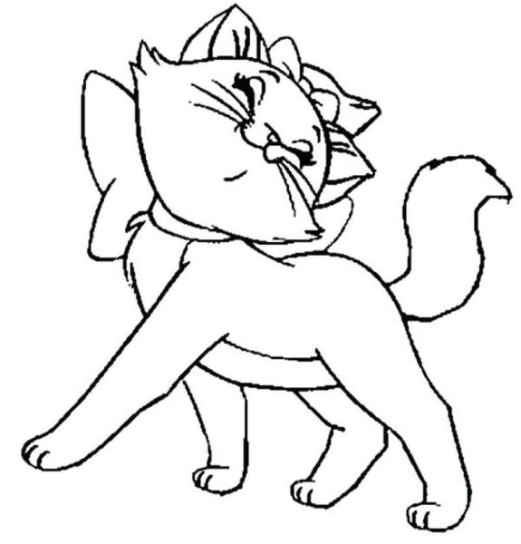 Кошки. Раскраска