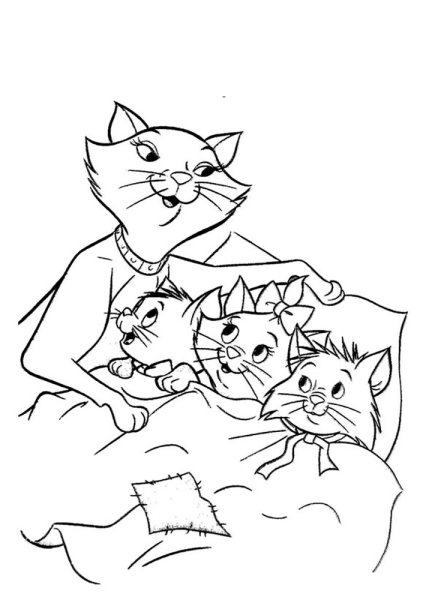 Aristocats раскраска книжка