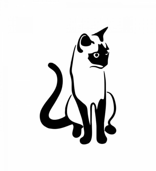 Трафареты сиамские кошки