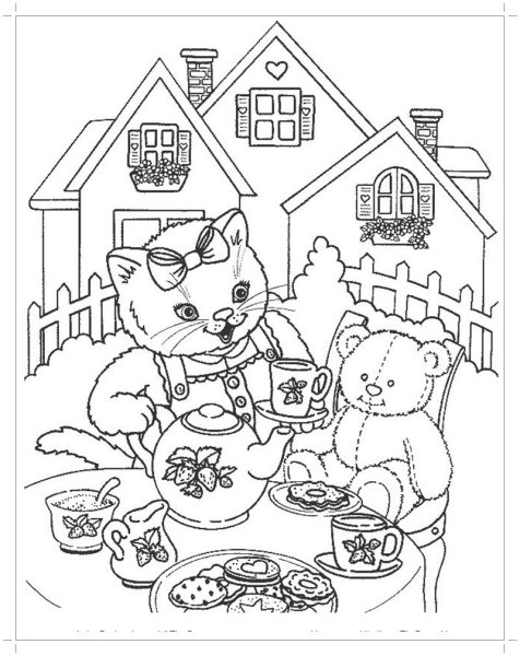 Кошка для раскрашивания