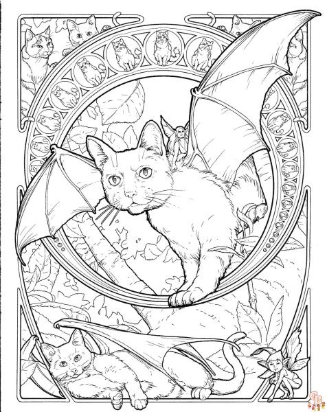 Кошки. Раскраска