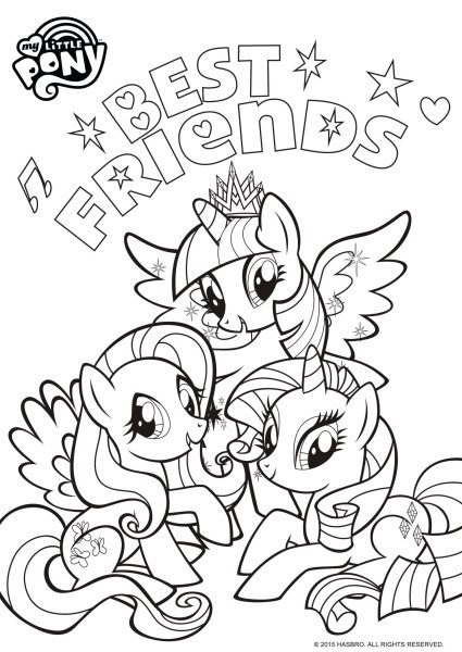 My little Pony раскраска
