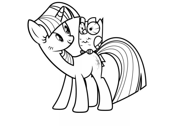 Раскраски my little Pony Искорка
