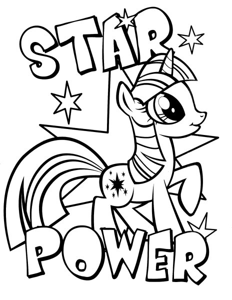 Раскраски my little Pony Искорка