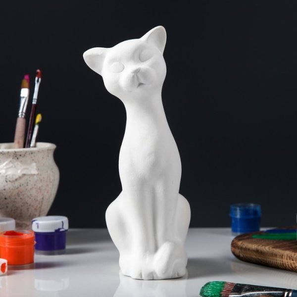 Котик из гипса