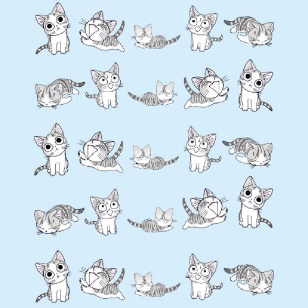 Котики много на одном листе