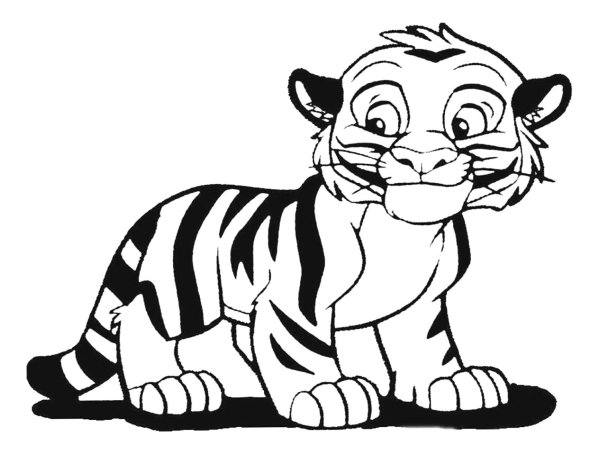 Раскраски тигровая кошки (42 фото)