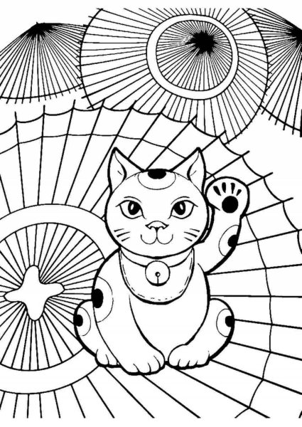 Кототерапия раскраска-антистресс