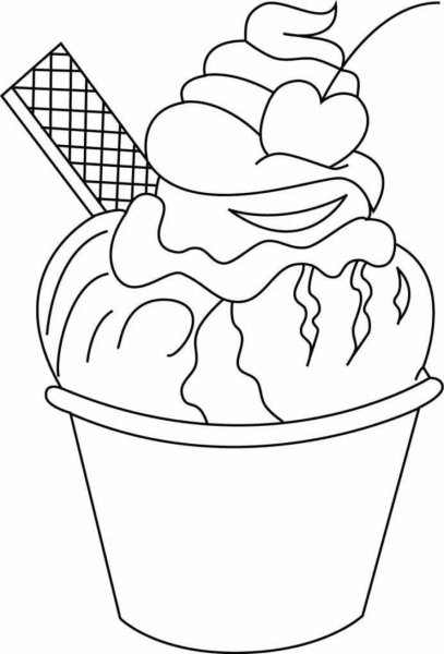 Раскраска Ice Cream мороженщик