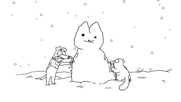 Раскраска котик Саймон