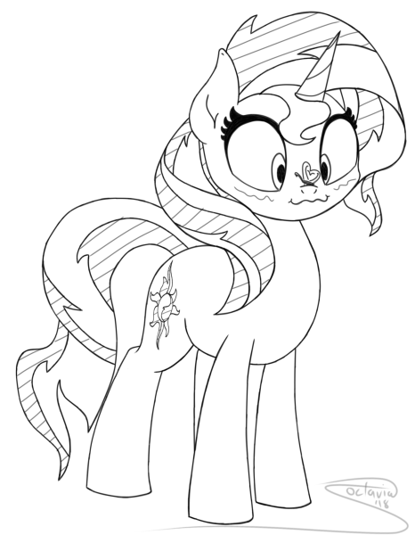 Раскраска my little Pony Сансет Шиммер