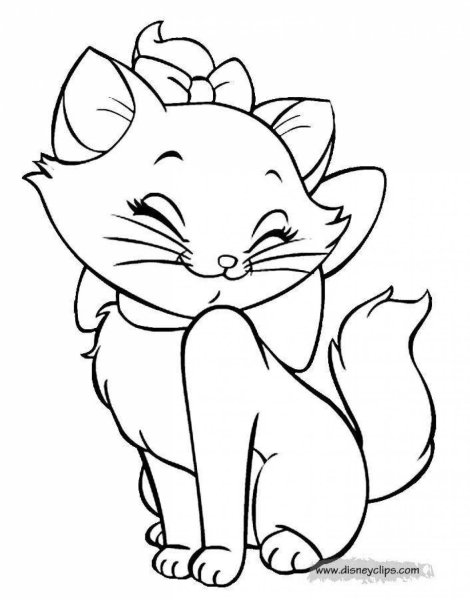 Кошки. Раскраска