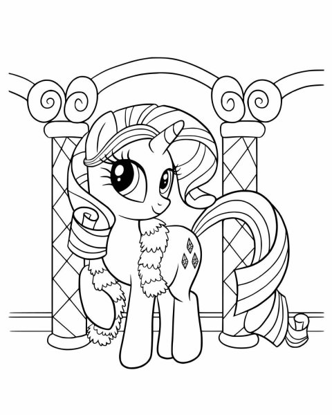 My little Pony раскраска Рарити