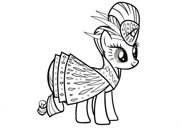 My little Pony раскраска Рарити