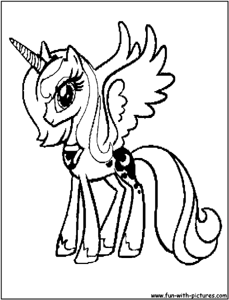 My little Pony Луна раскраска