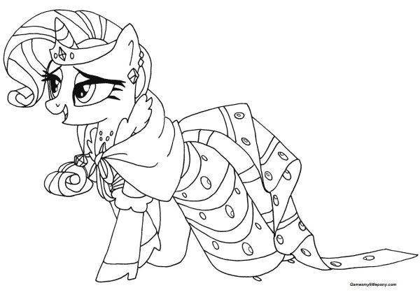 My little Pony раскраска Рарити
