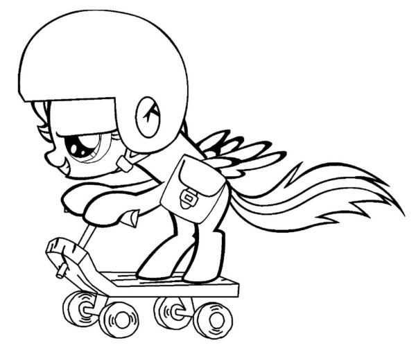 My little Pony раскраска Скуталу