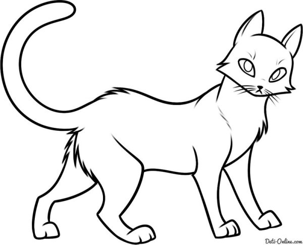 Кошки. Раскраска