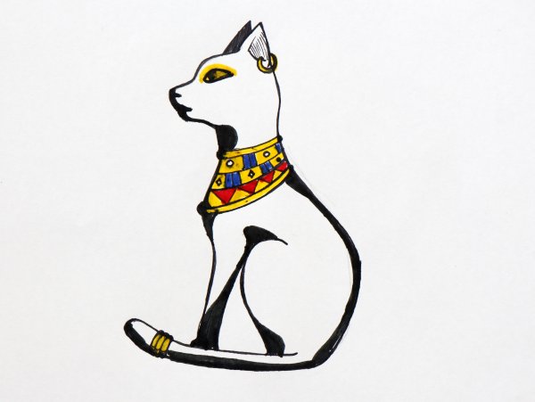 Египетская кошка раскраска