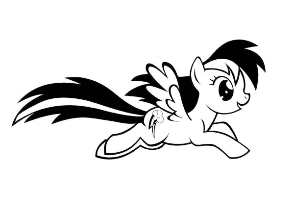 My little Pony раскраска Радуга Дэш
