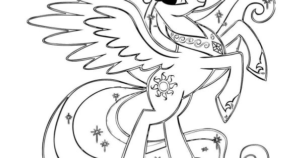 My little Pony Celestia раскраска