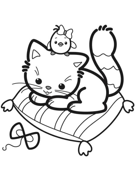 Раскраска. Котики