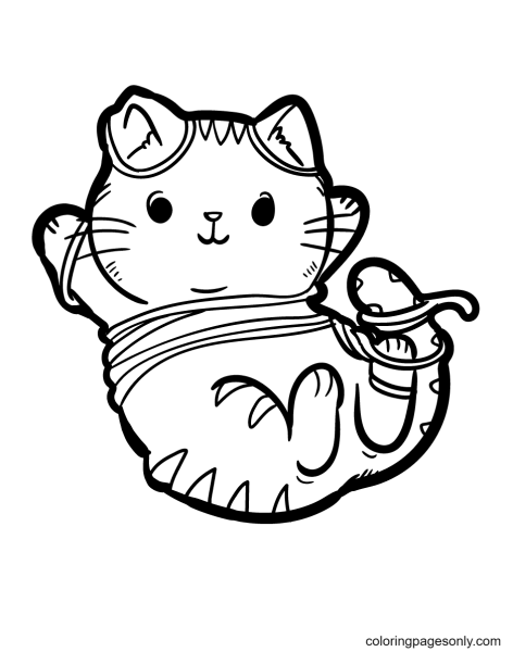 Раскраски котики маленькие