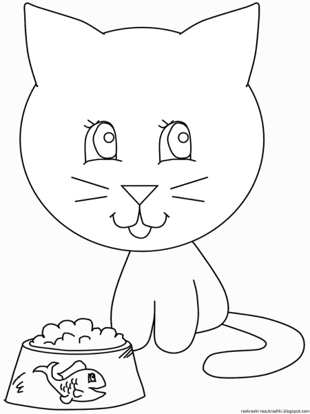 Котики. Раскраска для малышей