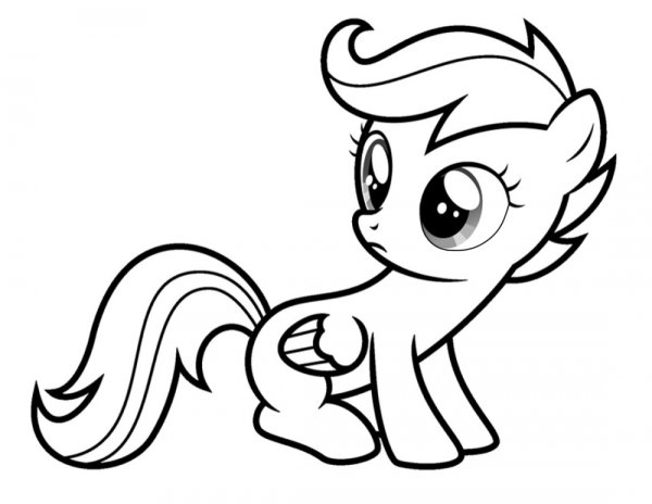 My little Pony раскраска Скуталу