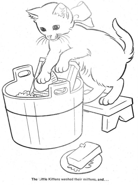 Корм для котят раскраска
