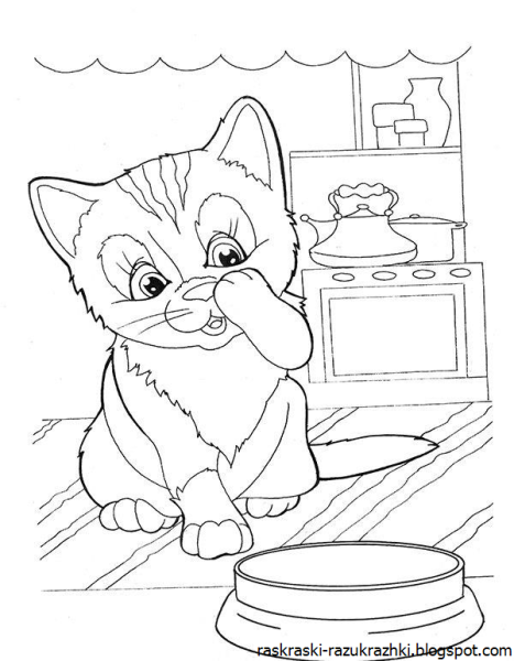 Котенок. Раскраска