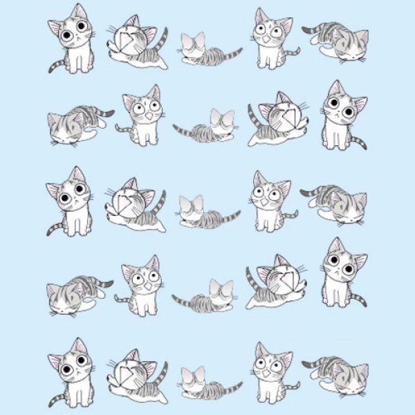 Котики много на одном листе
