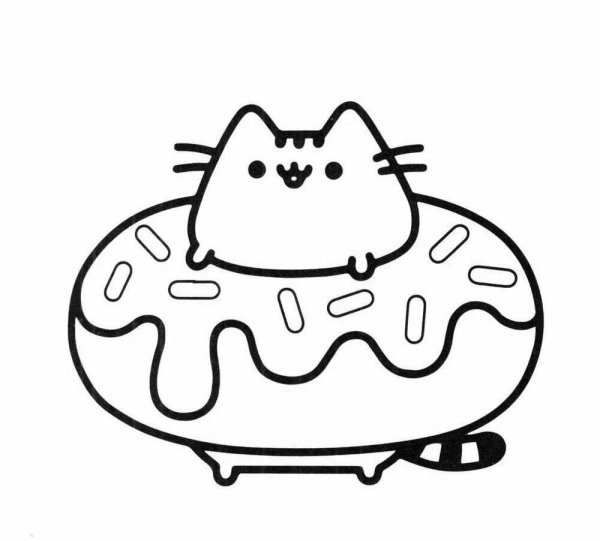 Раскраски кот с пиццей (43 фото)