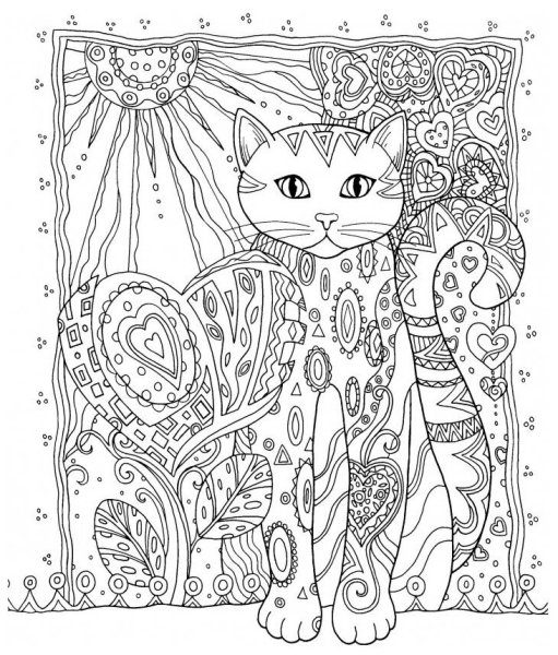 Кошки. Раскраска