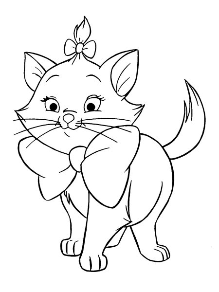 Кошки. Раскраска
