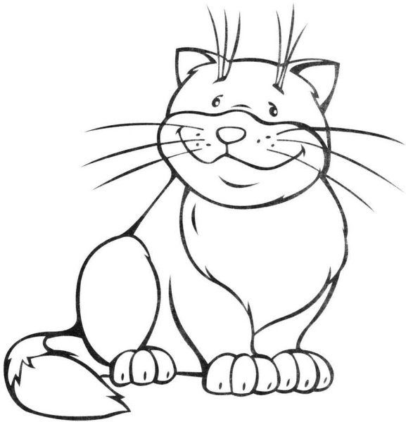 Кот Баюн раскраска