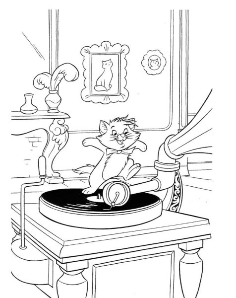 Aristocats раскраска книжка