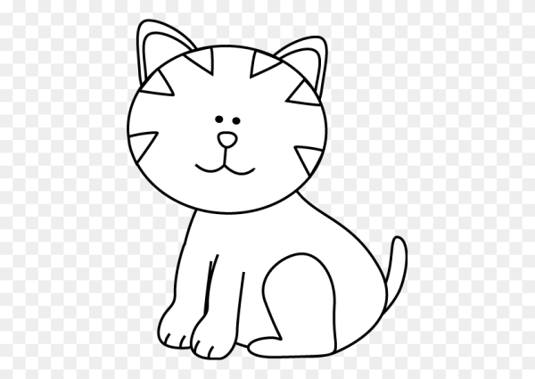 Трафарет котенка для рисования