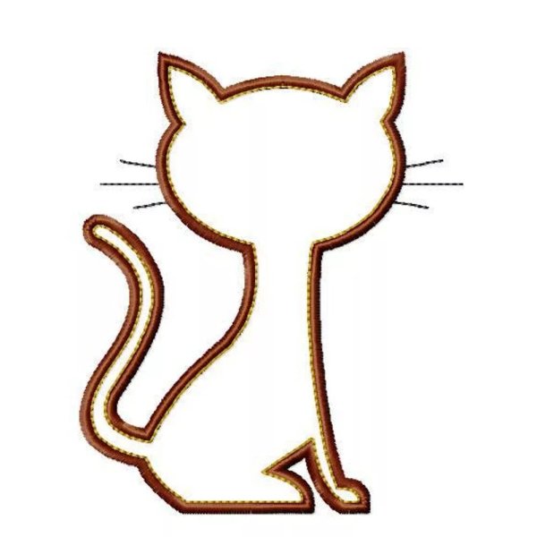 Трафарет котенка для вырезания
