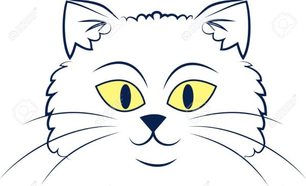 Нарисовать лицо кота
