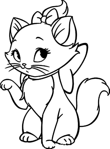 Кошки. Раскраска