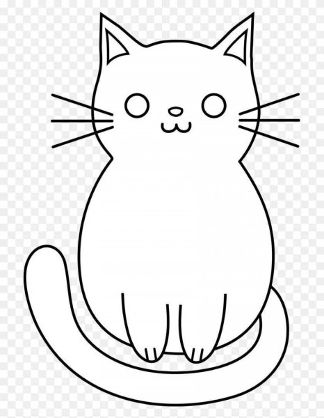 Кошка раскраска для детей